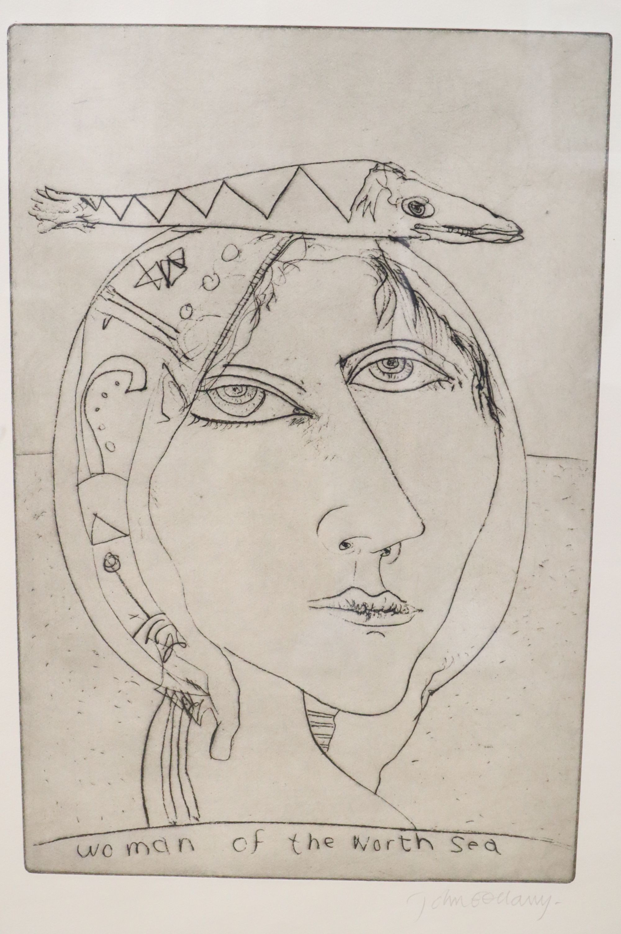 John Bellany (Scottish 1942-2013), Woman of the North Sea, etching, signed